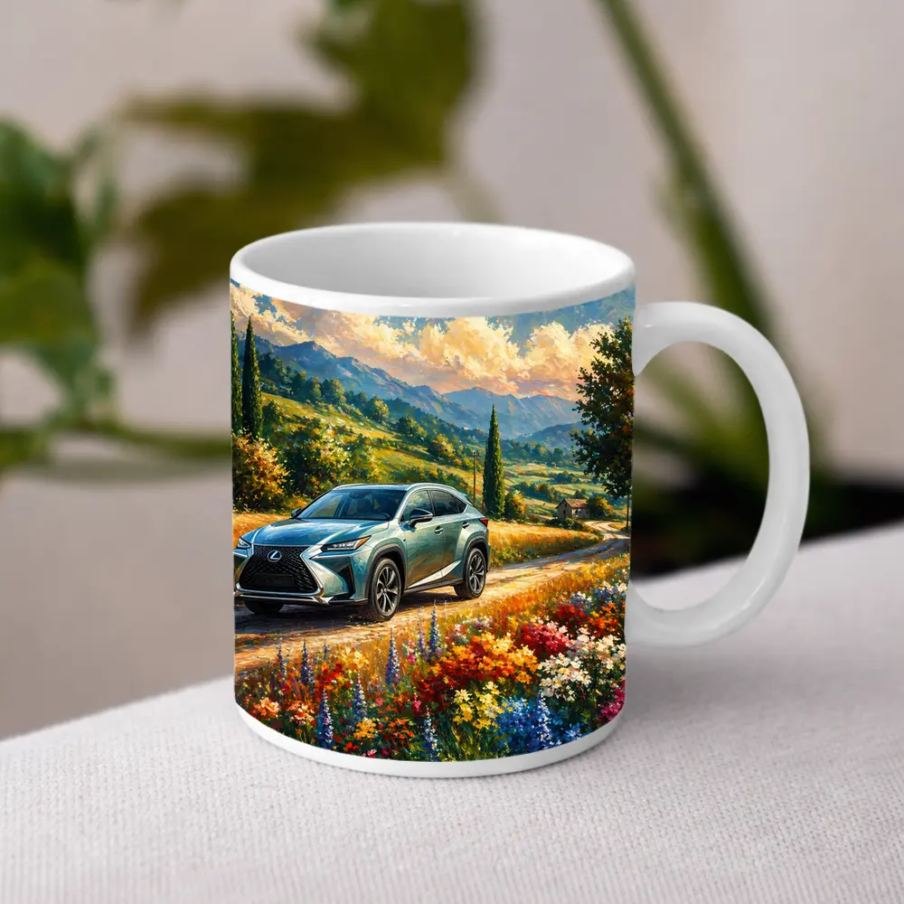 Lexus NX Impressionist Painting Countryside Landscape – Mugs