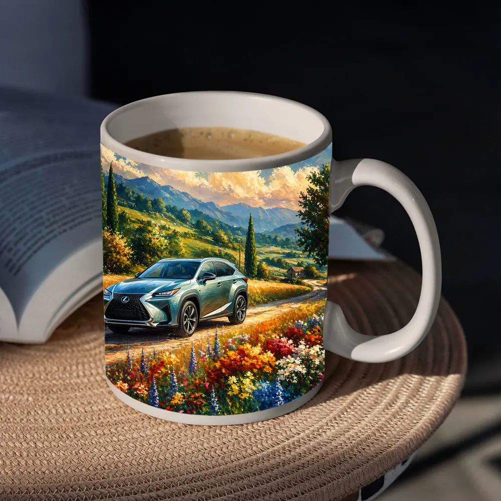 Lexus NX Impressionist Painting Countryside Landscape – Mugs