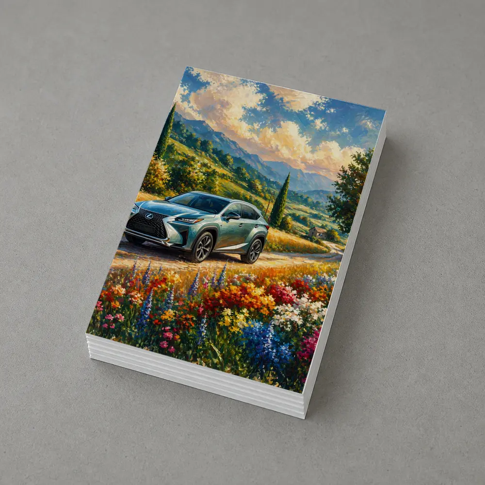 Lexus NX Impressionist Painting Countryside Landscape – Postcards