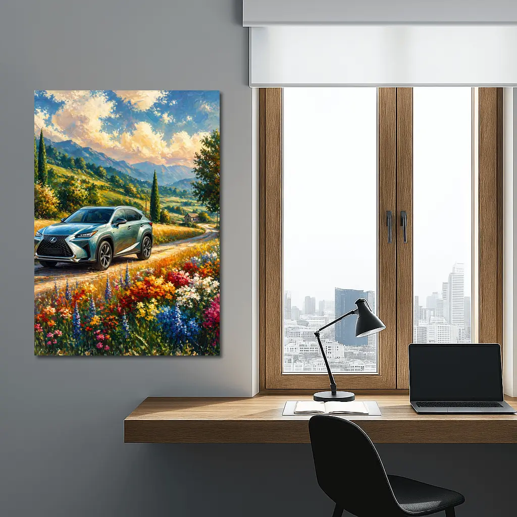 Lexus NX Impressionist Painting Countryside Landscape – Wall Art