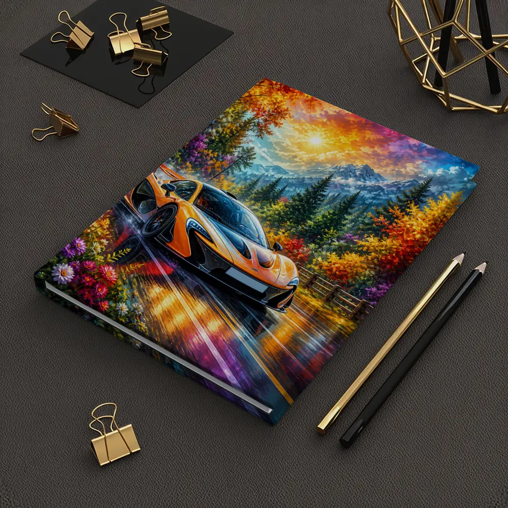McLaren P1 Orange Supercar Autumn Mountain Road – Notebooks