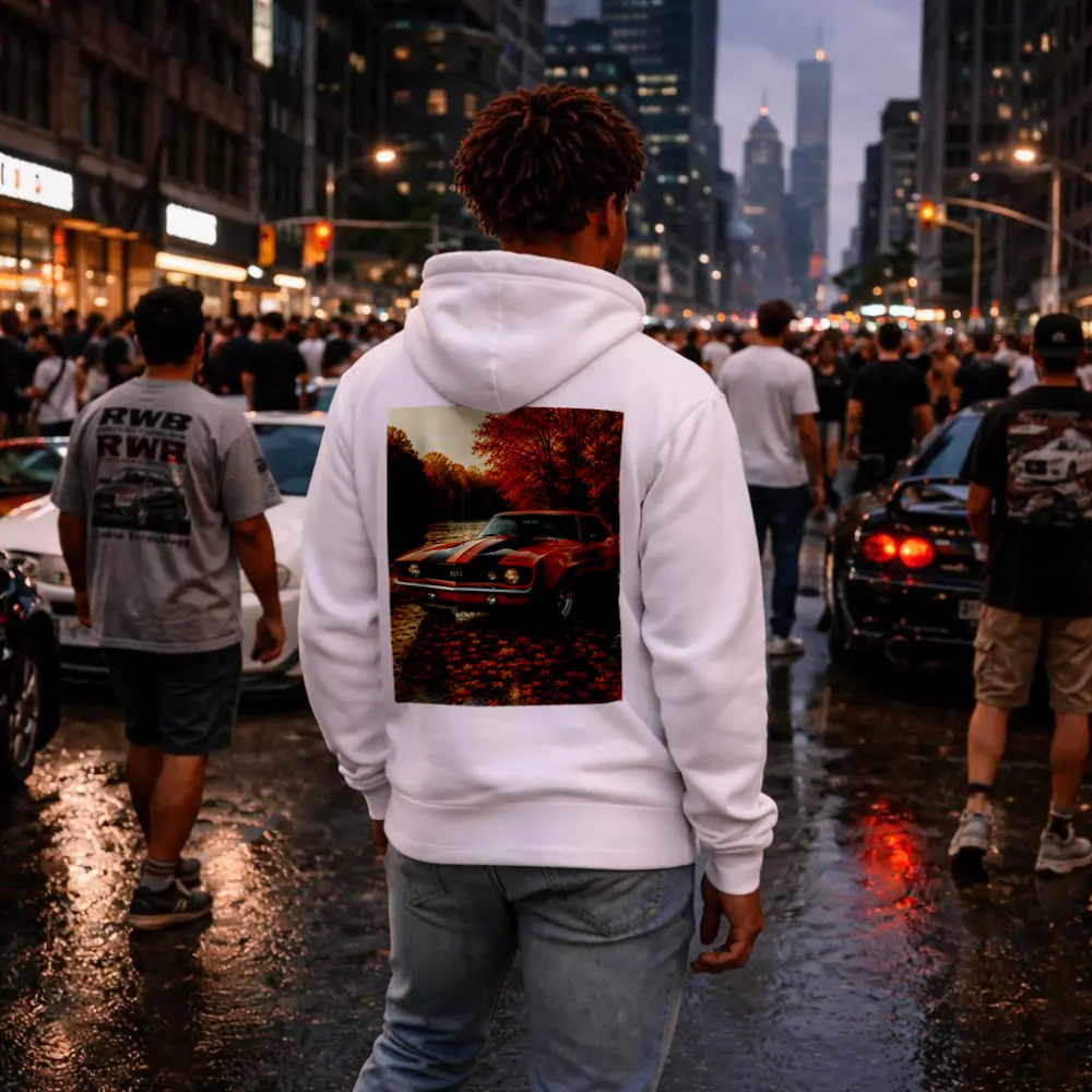 Chevrolet Camaro SS Classic Autumn River Scene – Hoodies