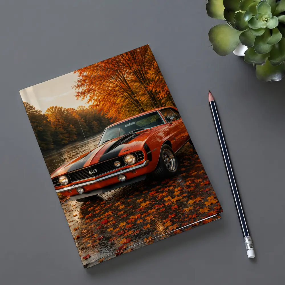 Chevrolet Camaro SS Classic Autumn River Scene – Notebooks