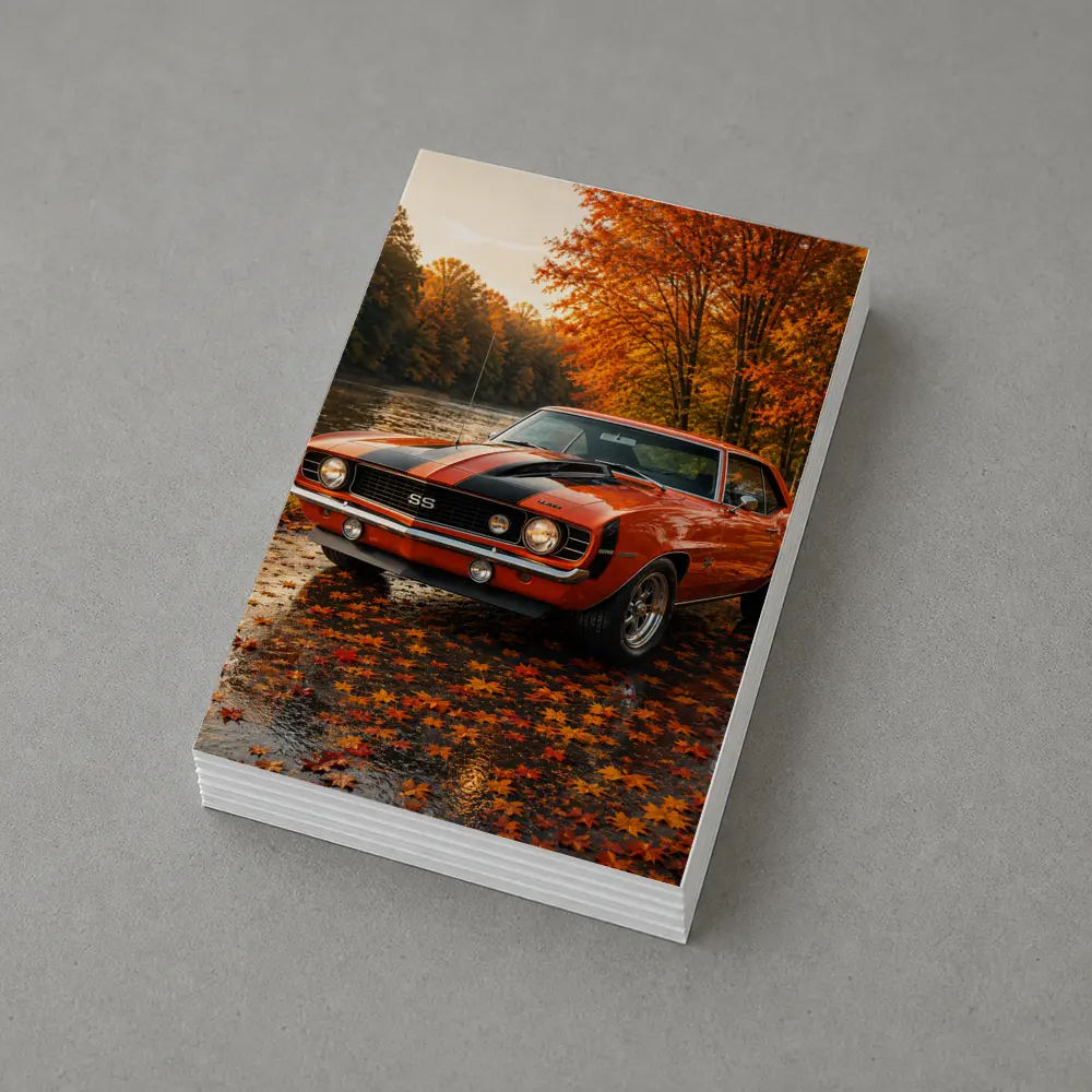 Chevrolet Camaro SS Classic Autumn River Scene – Postcards