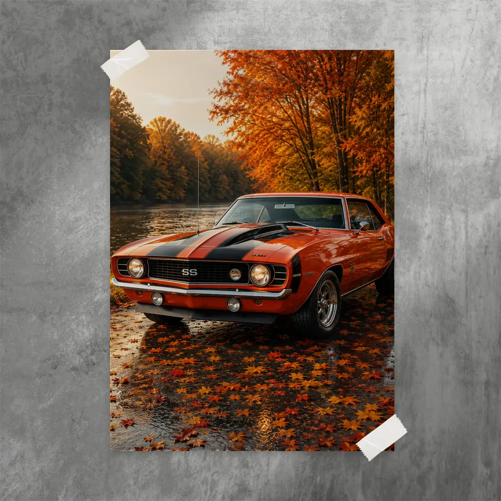 Camaro poster printed on matte stock, shipped flat and unframed