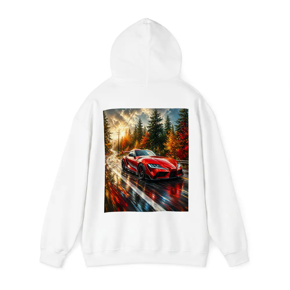 Toyota GR Supra Red Wet Forest Road – Hoodies
