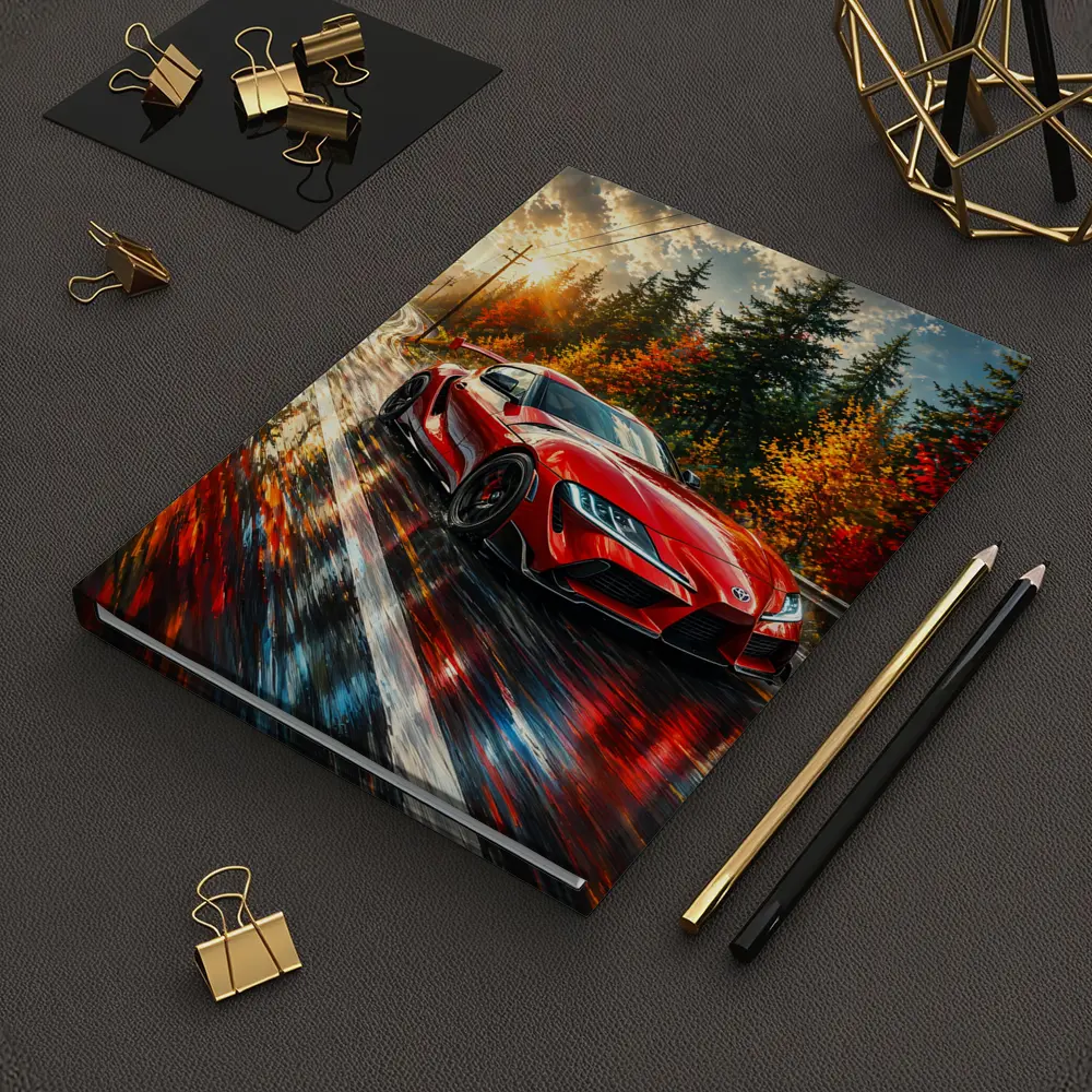 Toyota GR Supra Red Wet Forest Road – Notebooks