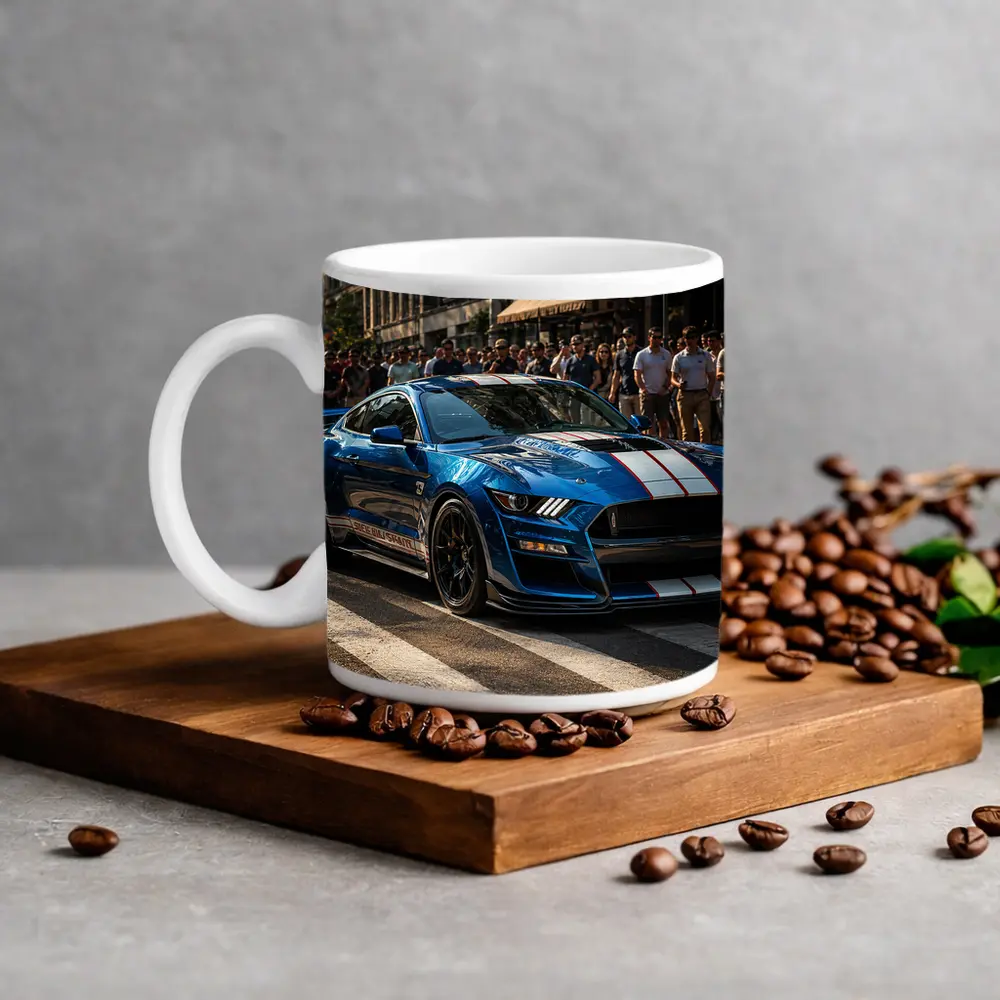 Ford Mustang Shelby GT500 Blue City Street – Mugs