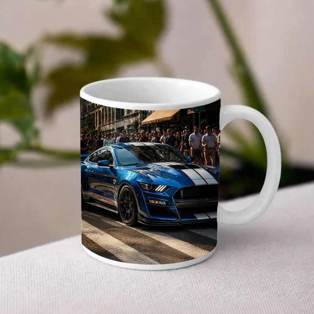 Ford Mustang Shelby GT500 Blue City Street – Mugs