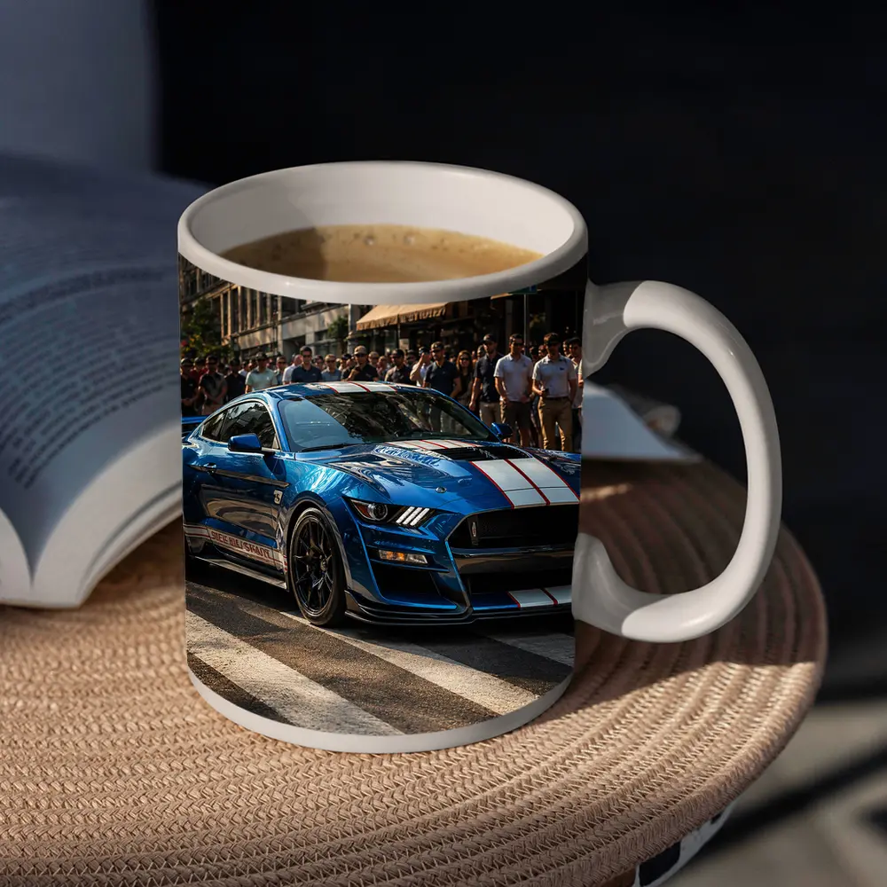 Ford Mustang Shelby GT500 Blue City Street – Mugs