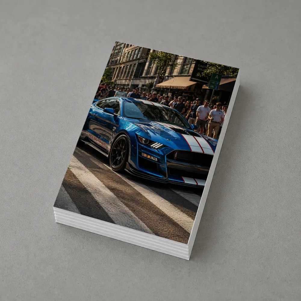 Ford Mustang Shelby GT500 Blue City Street – Postcards