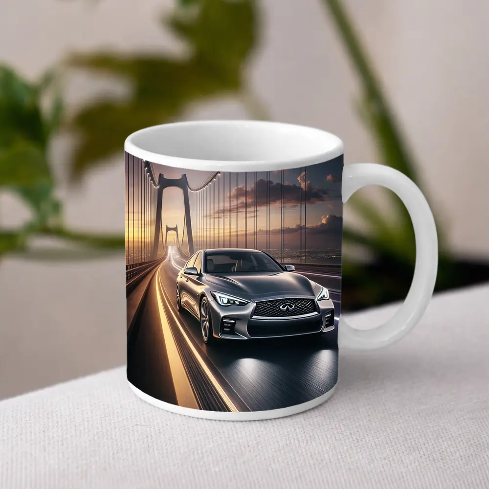 Infiniti Q50 Sedan Crossing Suspension Bridge – Mugs