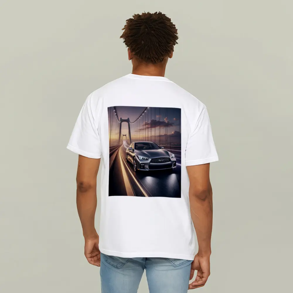 Infiniti Q50 Sedan Crossing Suspension Bridge – T-Shirts
