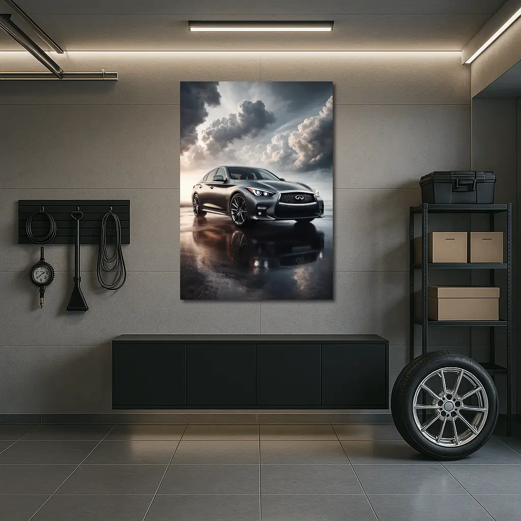 Infiniti Q50 Sedan Dramatic Stormy Sky – Wall Art
