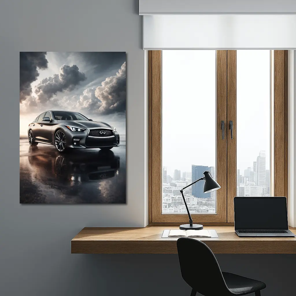 Infiniti Q50 Sedan Dramatic Stormy Sky – Wall Art