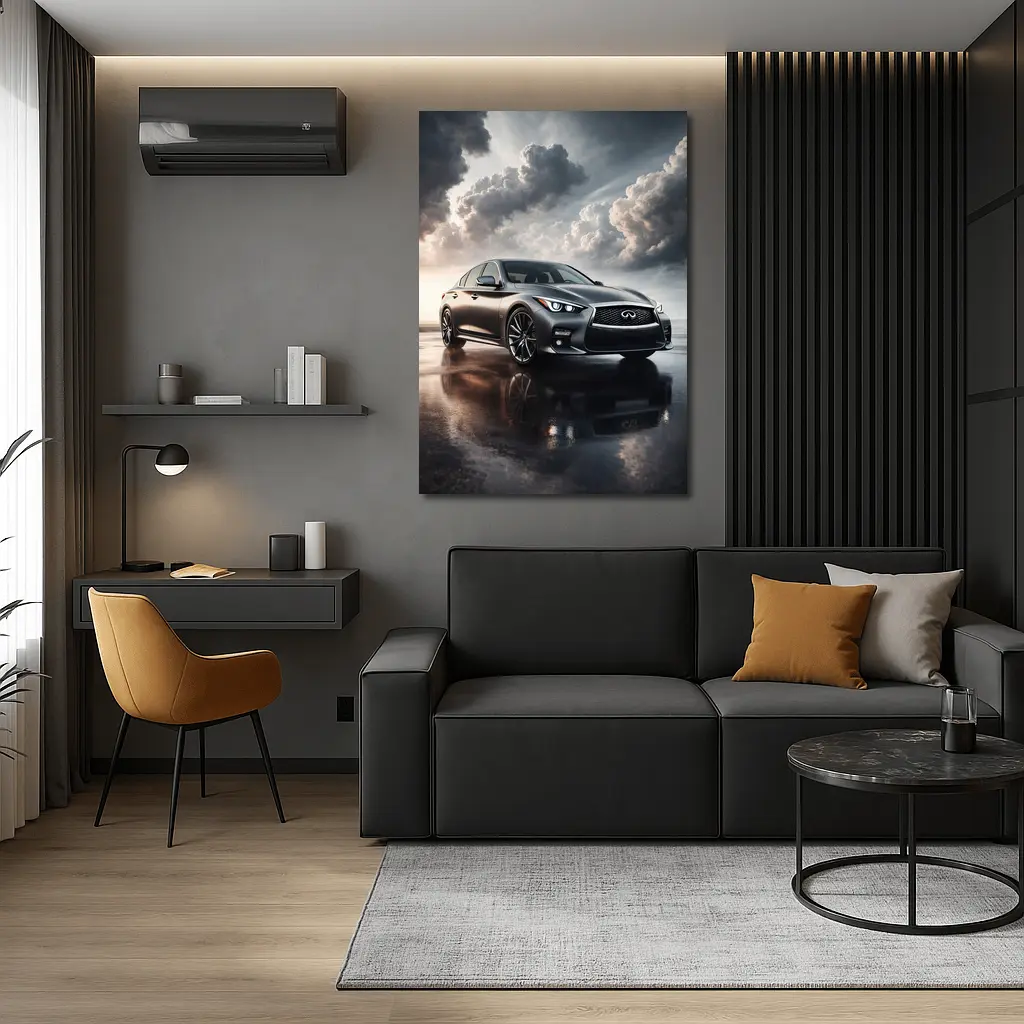 Infiniti Q50 Sedan Dramatic Stormy Sky – Wall Art