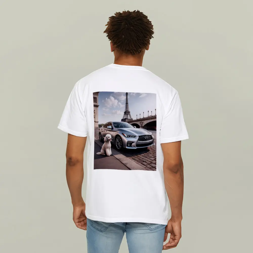 Infiniti Q50 Poodle Eiffel Tower Paris – T-Shirts