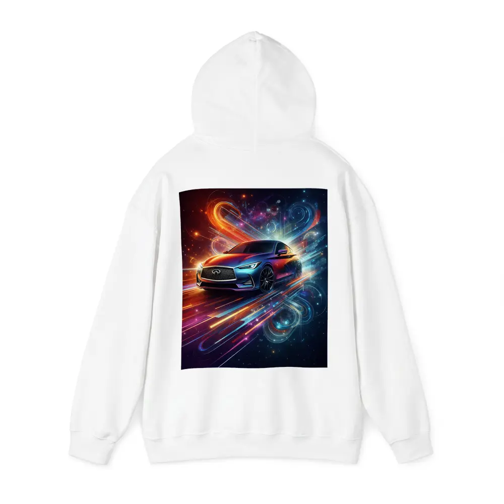 Infiniti Q60 Neon Abstract Speed Art – Hoodies