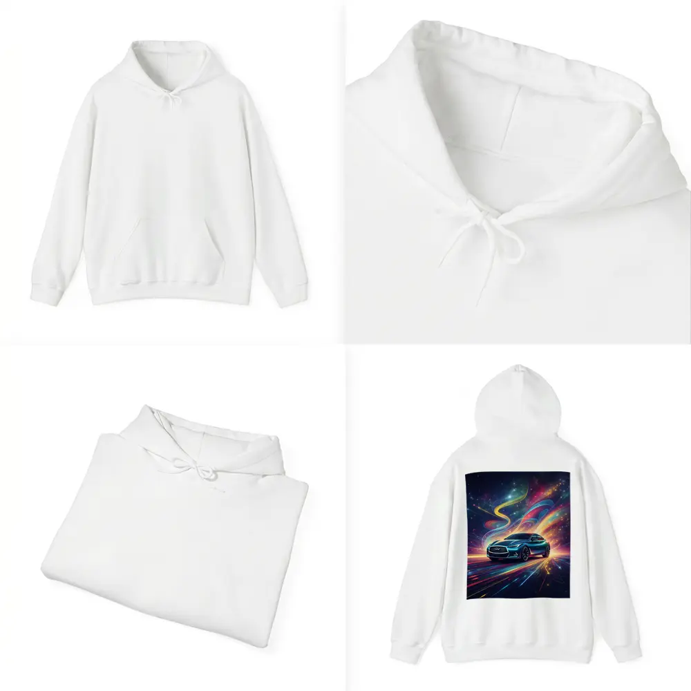 Infiniti Q60 Neon Light Trails Night – Hoodies