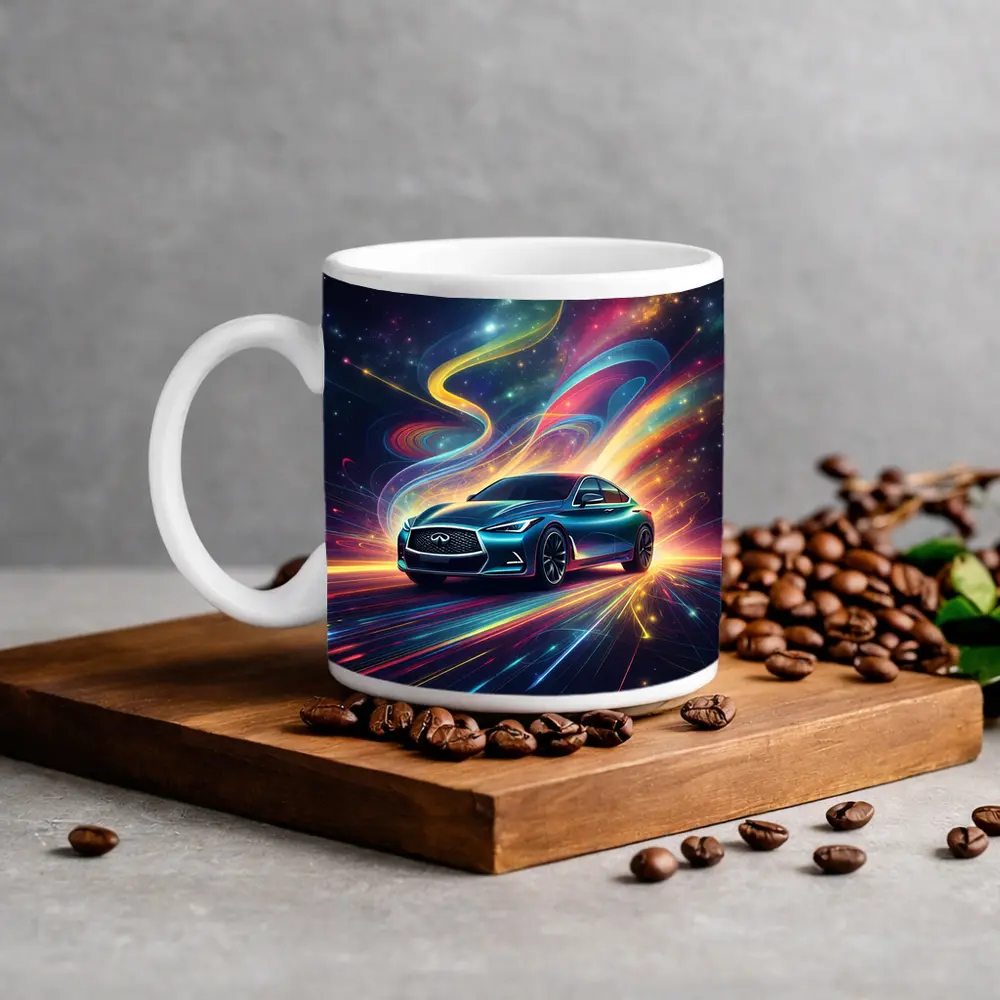Infiniti Q60 Neon Light Trails Night – Mugs