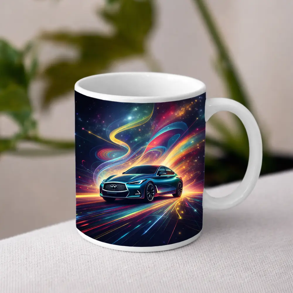 Infiniti Q60 Neon Light Trails Night – Mugs