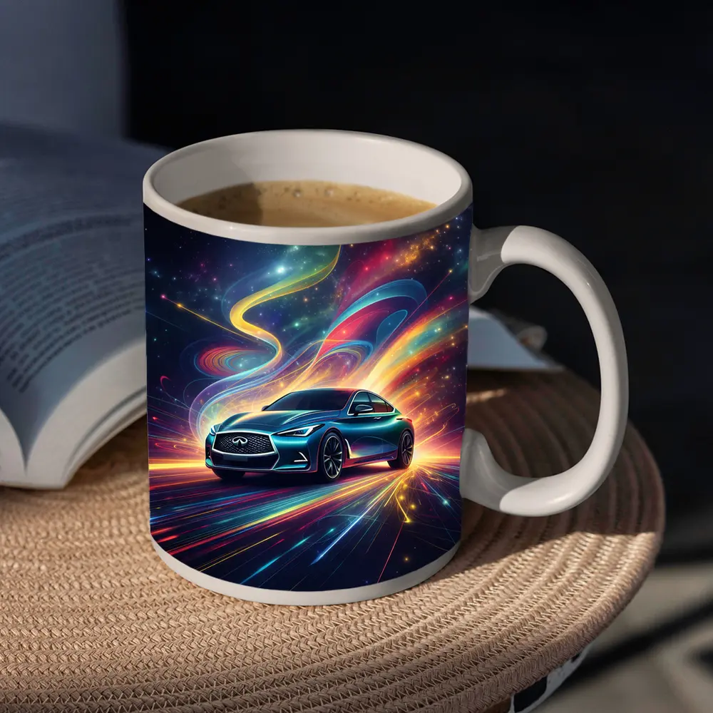 Infiniti Q60 Neon Light Trails Night – Mugs
