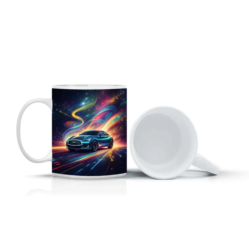Infiniti Q60 Neon Light Trails Night – Mugs