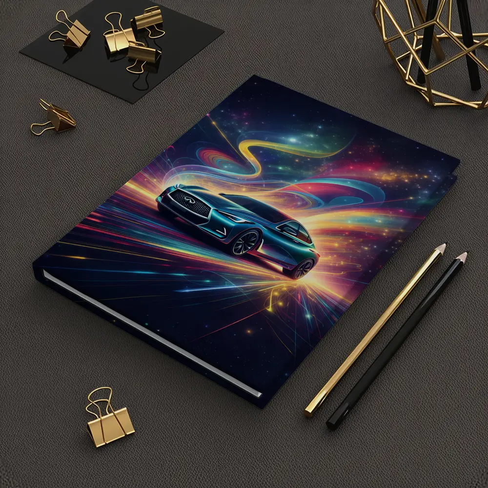 Infiniti Q60 Neon Light Trails Night – Notebooks