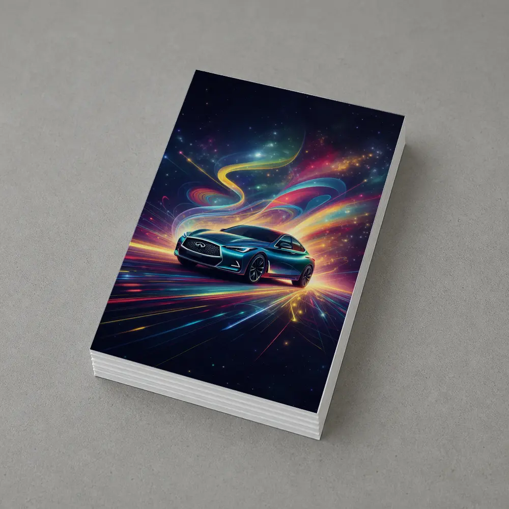 Infiniti Q60 Neon Light Trails Night – Postcards