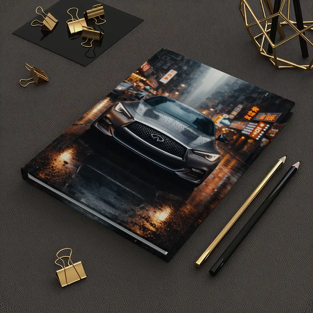 Infiniti Q60 Rainy City Street Night – Notebooks