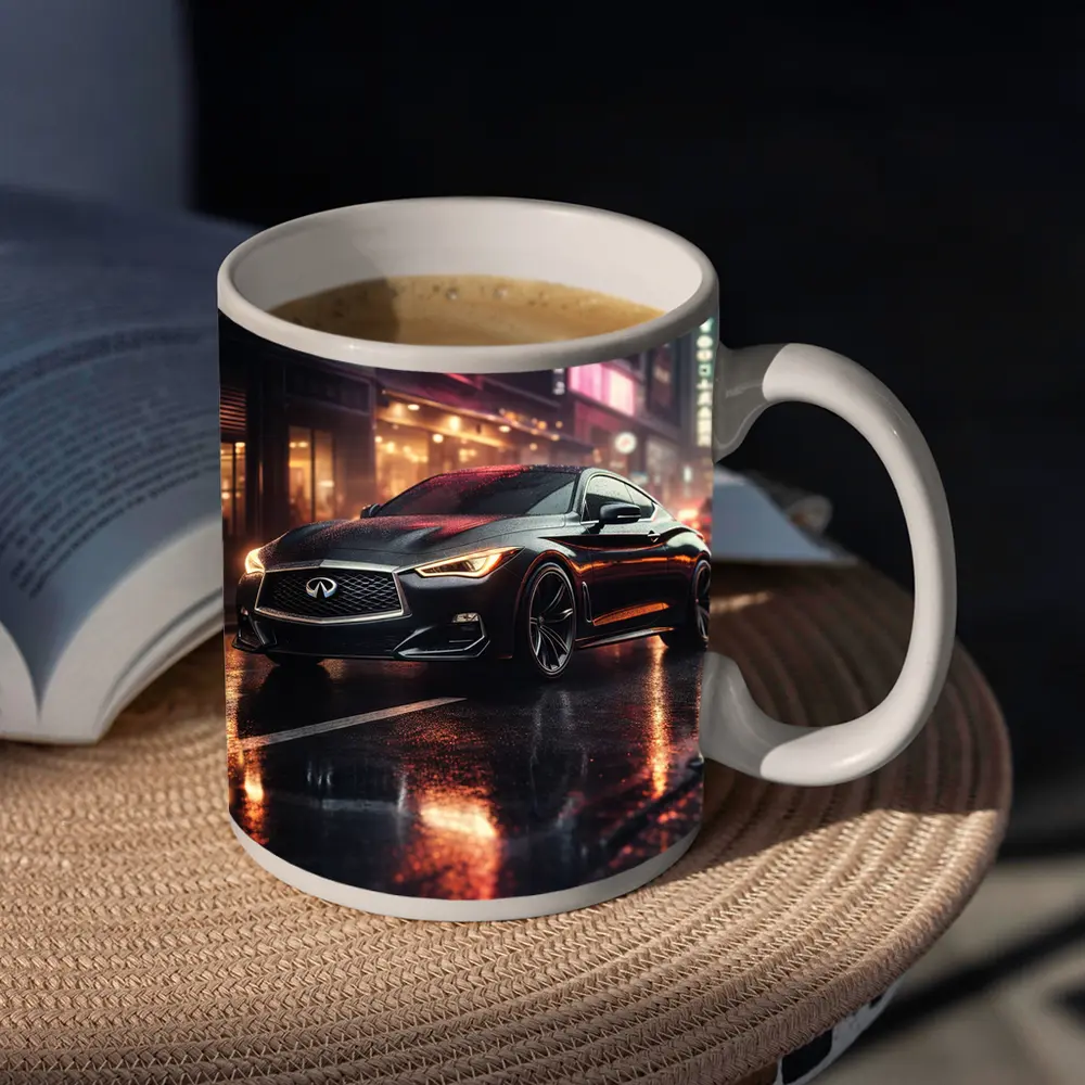 Infiniti Q60 Wet City Street Night – Mugs