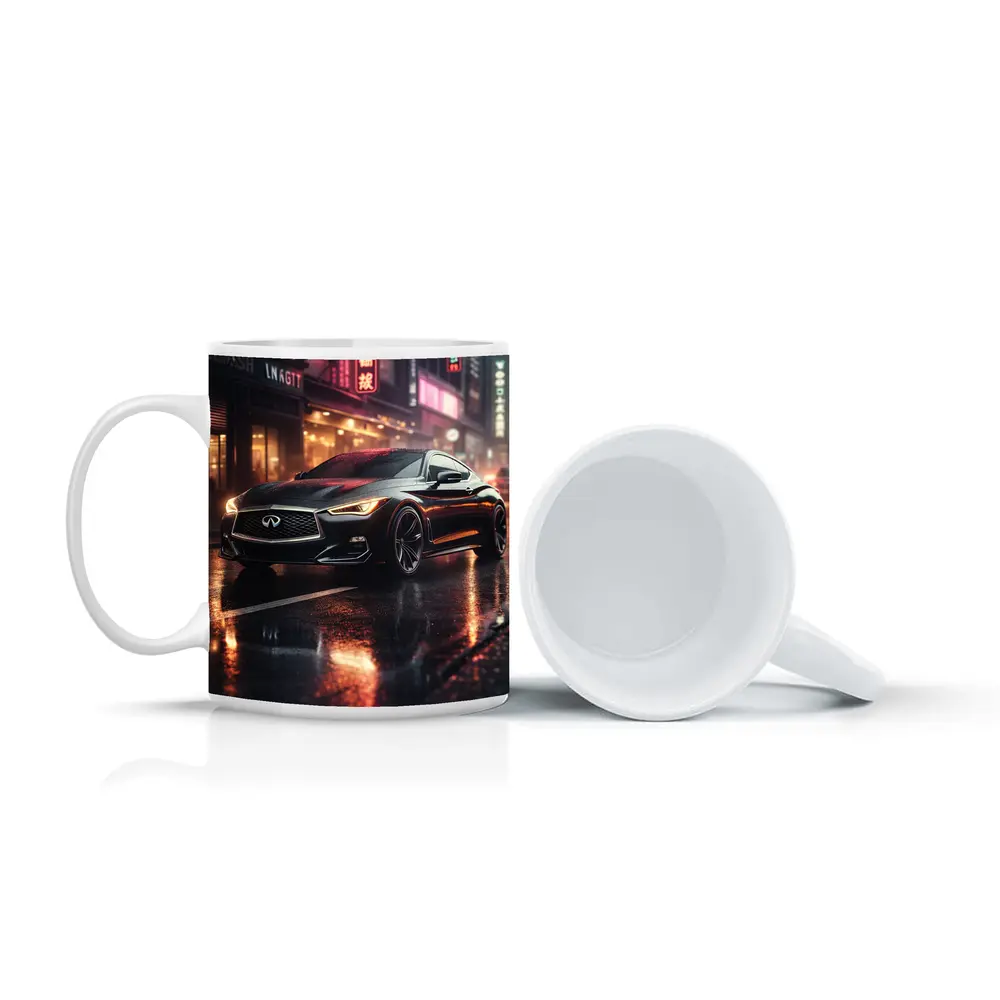 Infiniti Q60 Wet City Street Night – Mugs