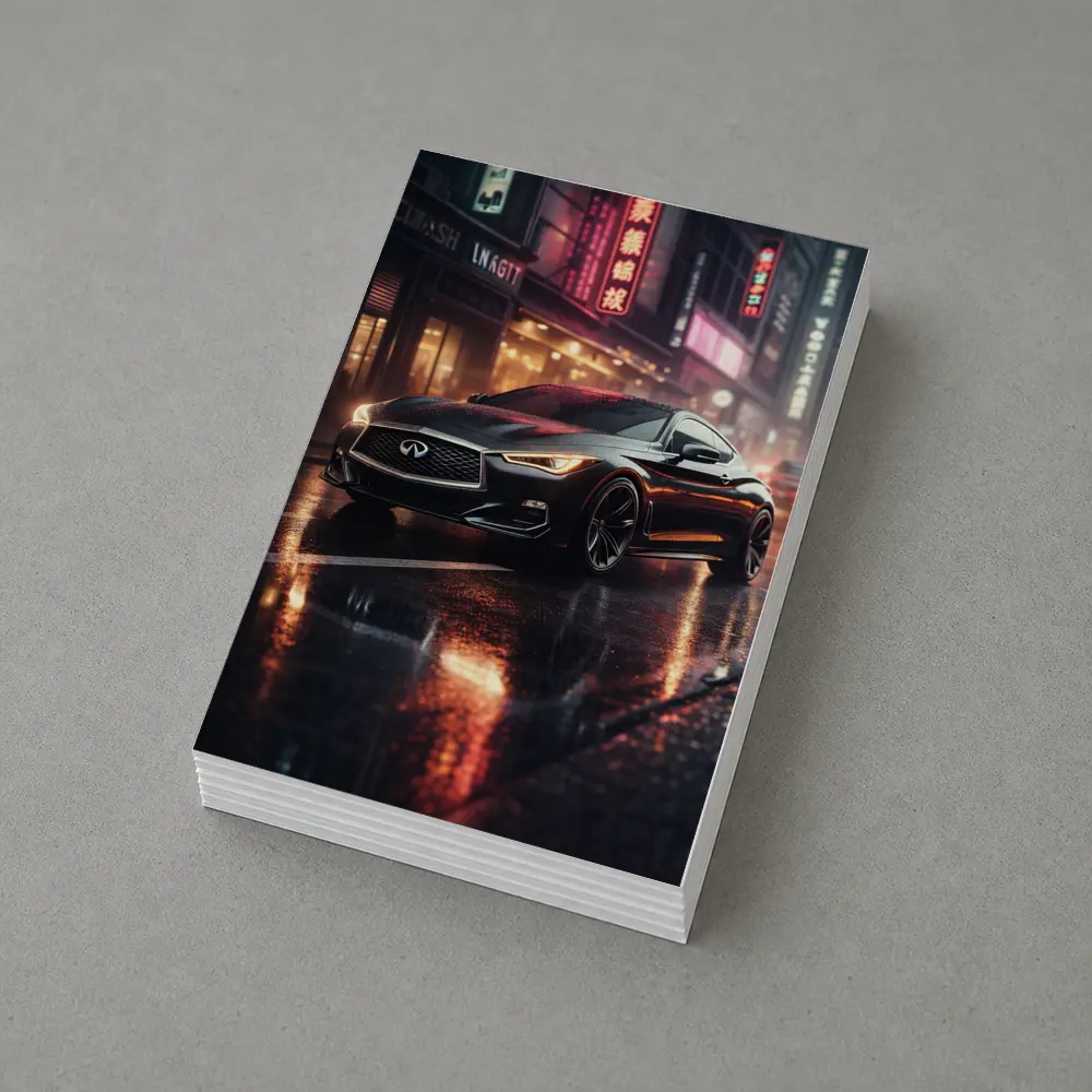 Infiniti Q60 Wet City Street Night – Postcards