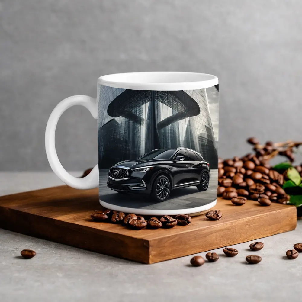 Infiniti QX60 Black SUV Futuristic City – Mugs