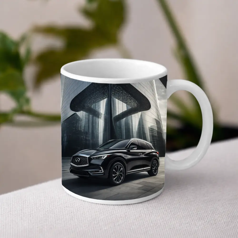 Infiniti QX60 Black SUV Futuristic City – Mugs