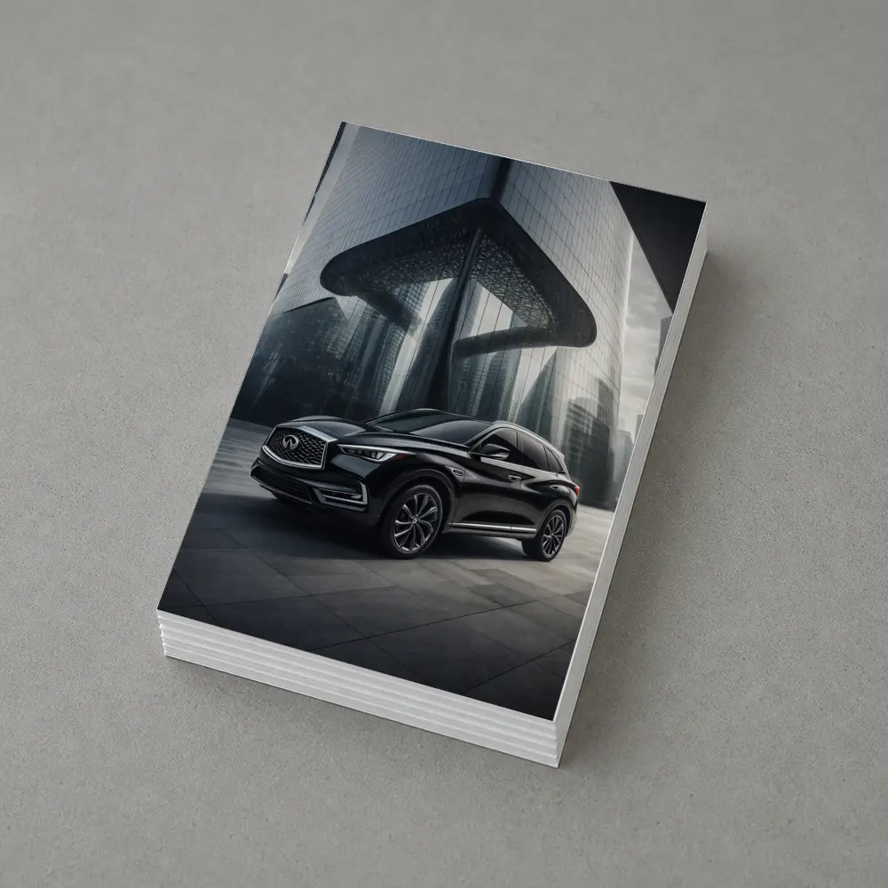 Infiniti QX60 Black SUV Futuristic City – Postcards