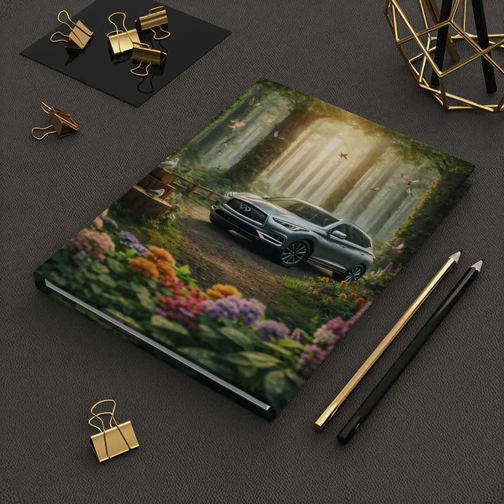 Infiniti QX60 Silver SUV Forest Setting – Notebooks