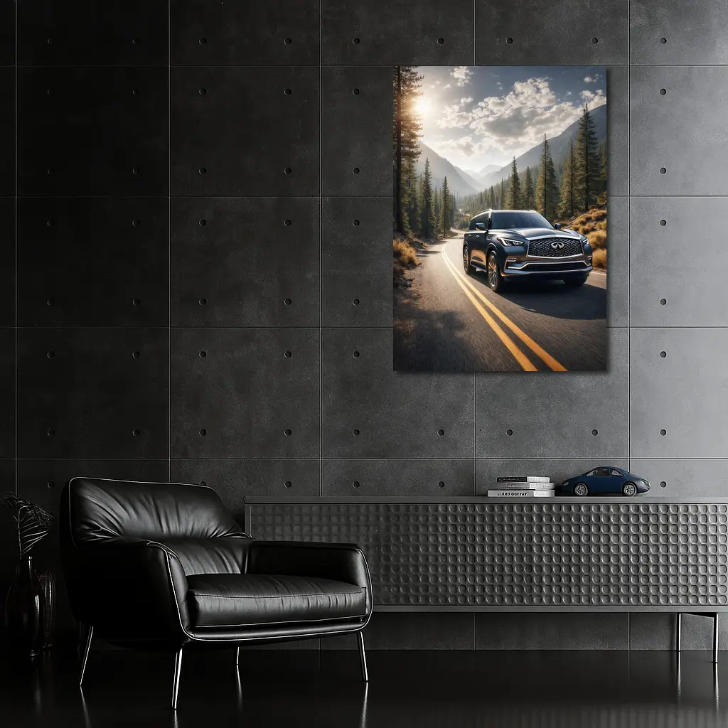 Infiniti QX80 SUV Mountain Forest Road – Wall Art