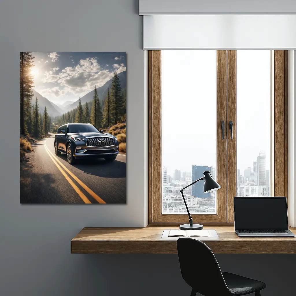 Infiniti QX80 SUV Mountain Forest Road – Wall Art
