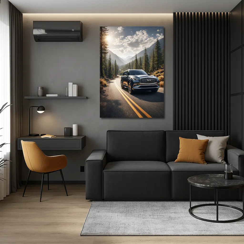 Infiniti QX80 SUV Mountain Forest Road – Wall Art
