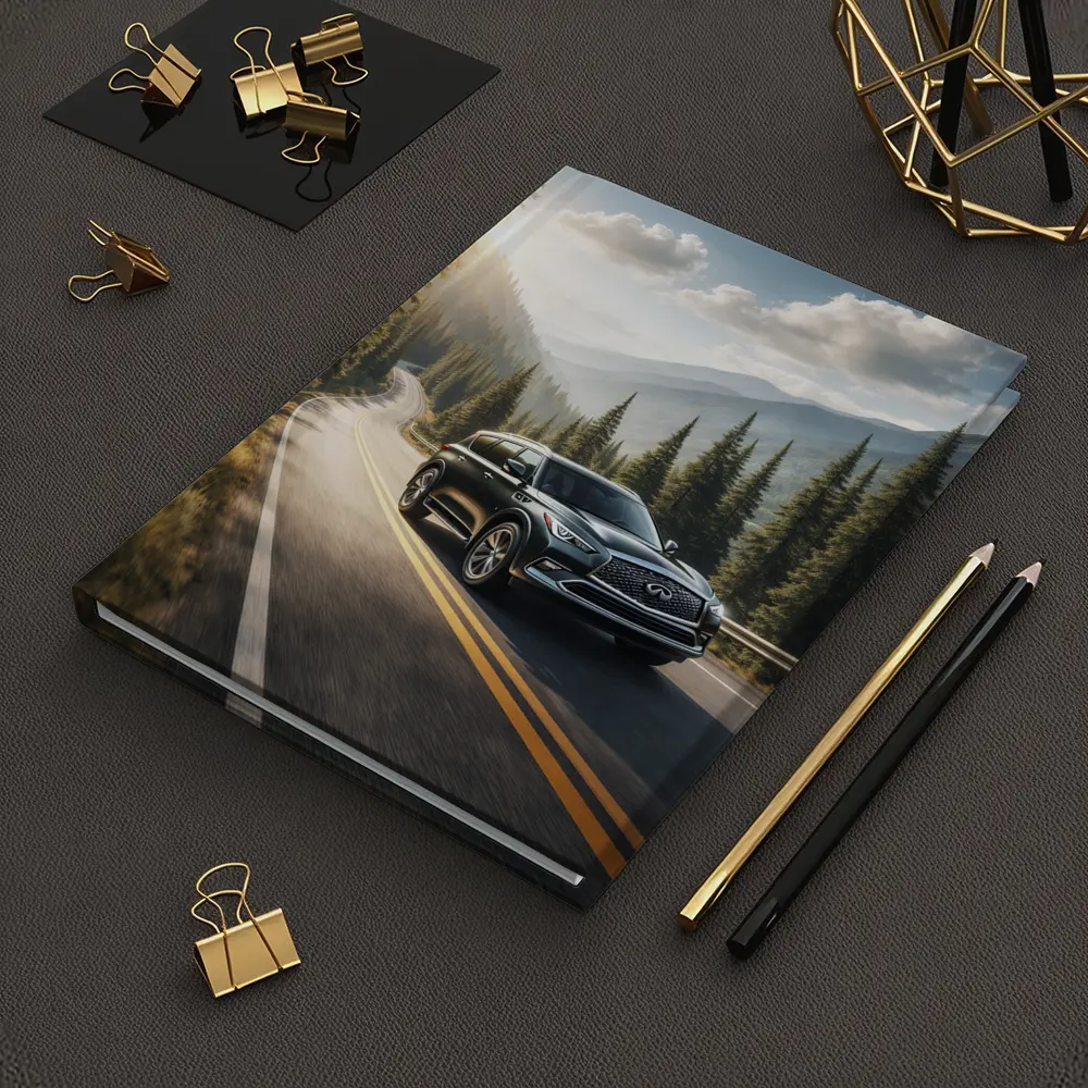 Infiniti QX80 SUV Mountain Forest Road – Notebooks