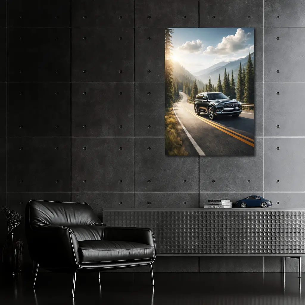 Infiniti QX80 SUV Mountain Forest Road – Wall Art