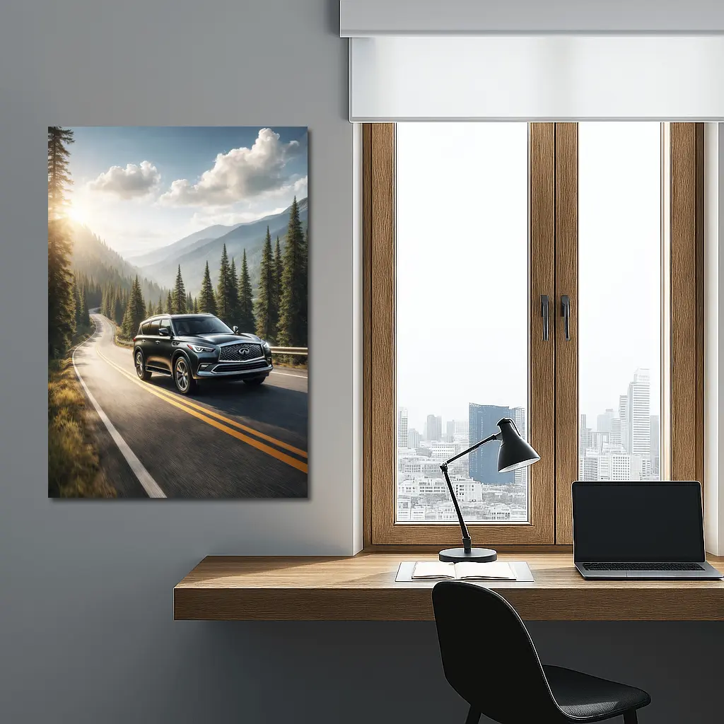 Infiniti QX80 SUV Mountain Forest Road – Wall Art