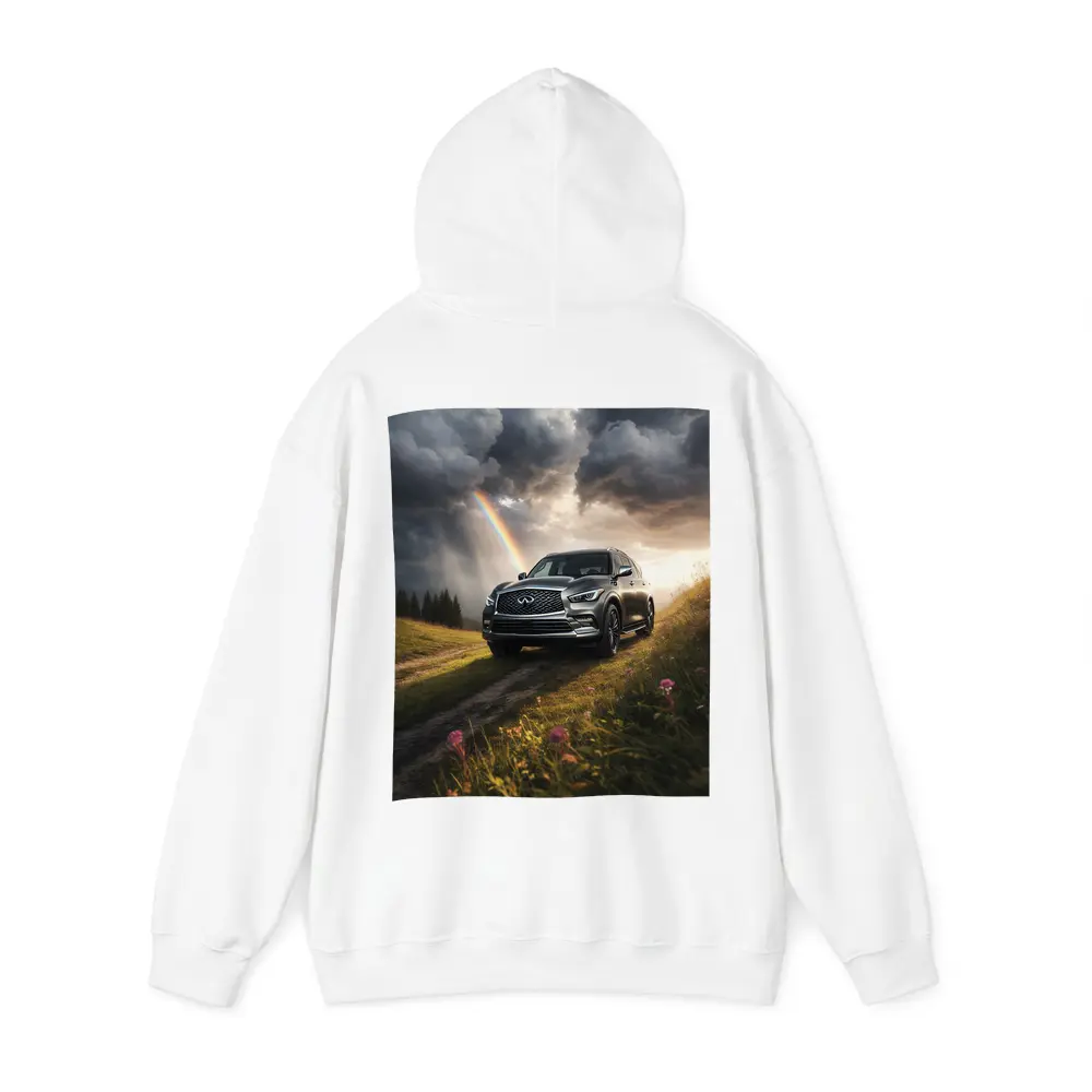 Infiniti QX80 SUV Dramatic Rainbow Meadow – Hoodies