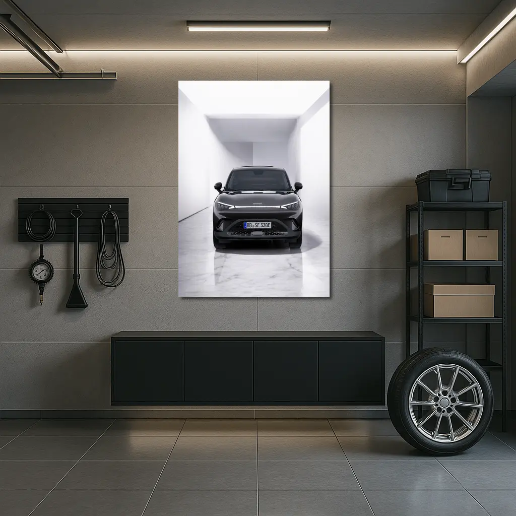 Smart Car Black SUV White Studio – Wall Art
