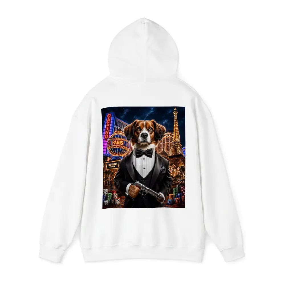 Tuxedo Dog Secret Agent Las Vegas Night – Hoodies