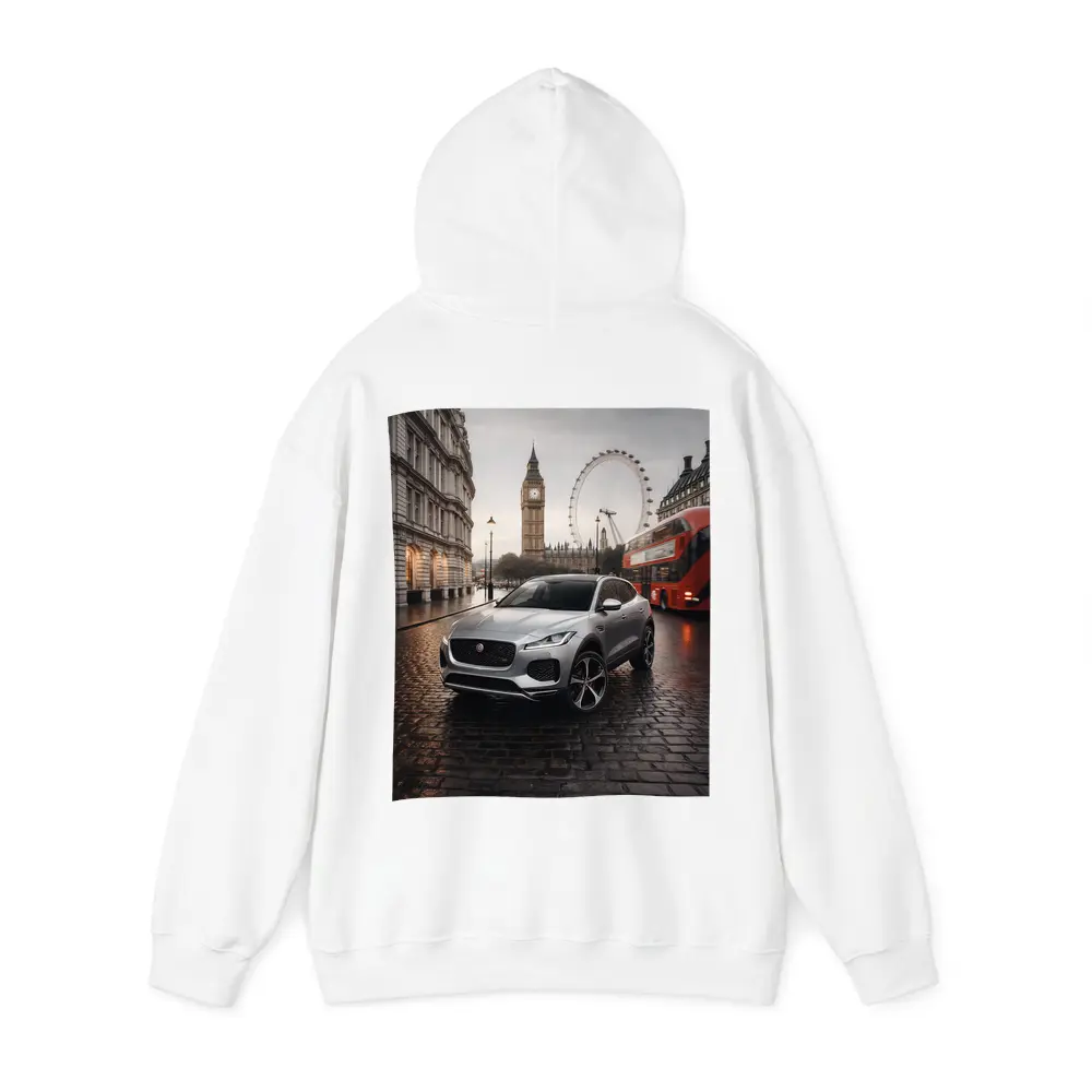 Jaguar E Pace Silver SUV London Streets – Hoodies