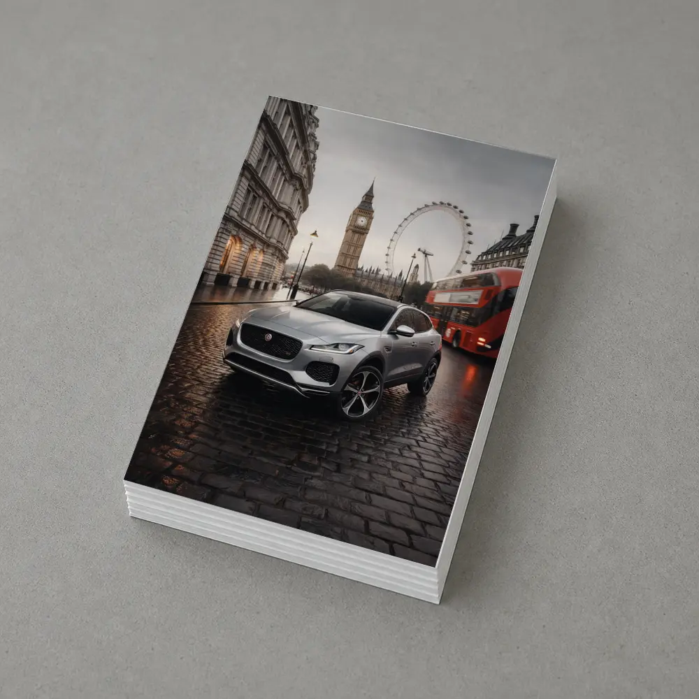 Jaguar E Pace Silver SUV London Streets – Postcards