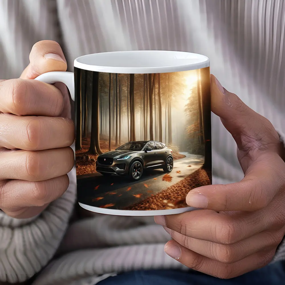 Jaguar E Pace Forest Road Autumn Drive – Mugs