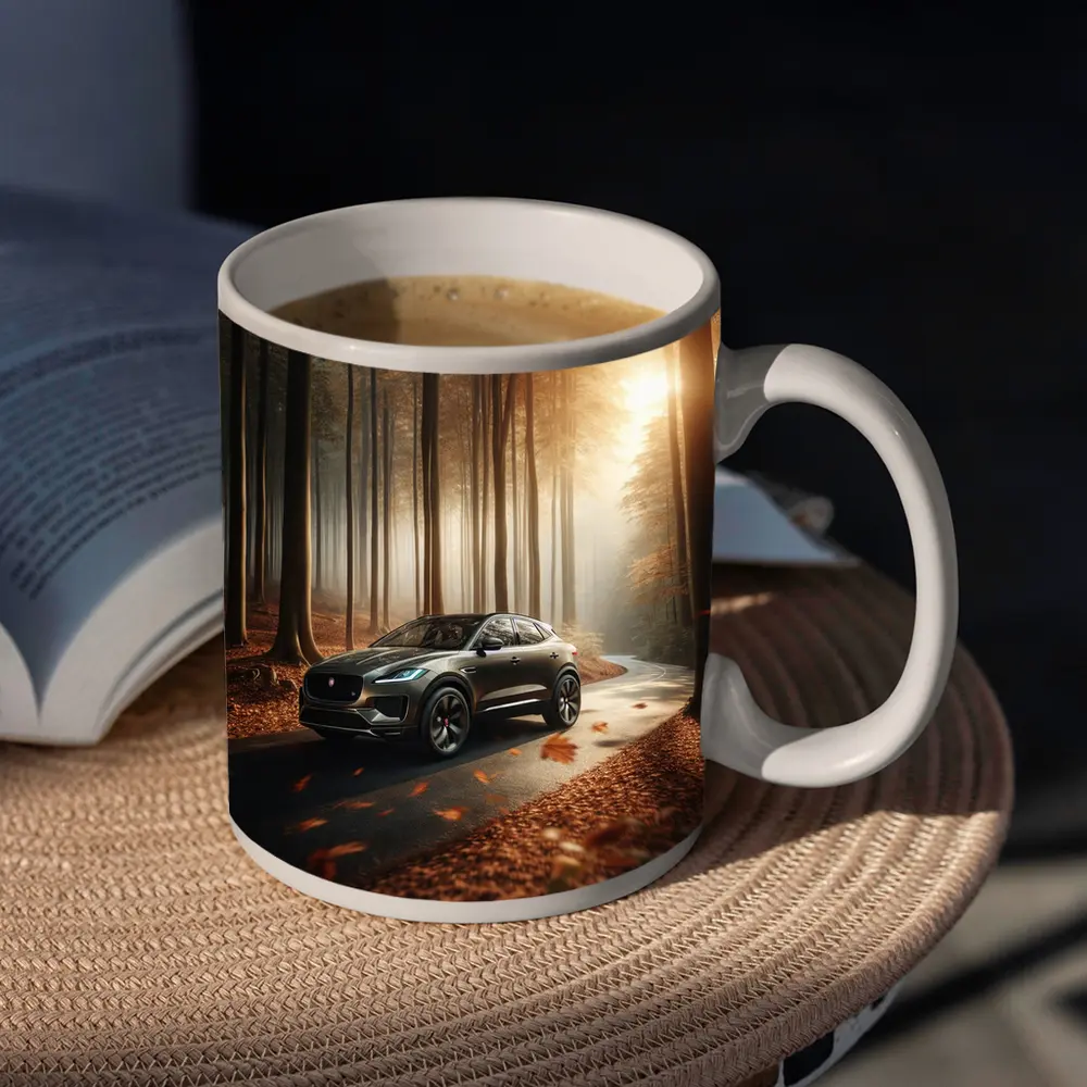 Jaguar E Pace Forest Road Autumn Drive – Mugs